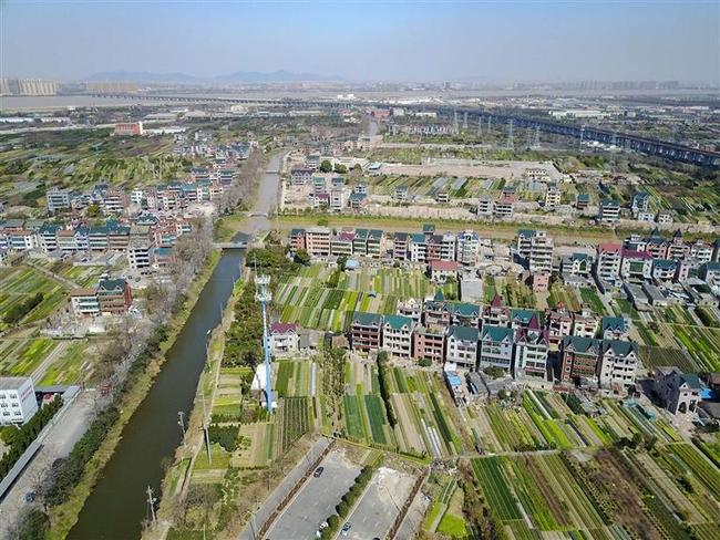 2017年3月2日,鸟瞰征迁前的丰北村